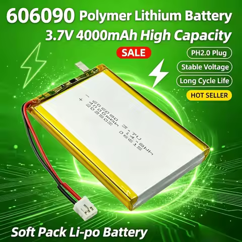 606090 3.7v 4000mAh Polymer Lithium Battery Rechargeable Lipo Battery For GPS MP4 Camera Power Bank 