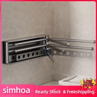 simhoa Clothes Drying Rack Wall Mount Laundry Hanger for Apartment Hotel Patios