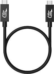 eversame USB4 Short Cable 1.5FT, Supports Single 8K/Dual 4K@60Hz HD Display, 40 Gbps Data Transfer, 240W Charging USB C to Type-C Cable,Cpmpatible with Thunderbolt 4/3,Laptop, Hub, Docking, and More
