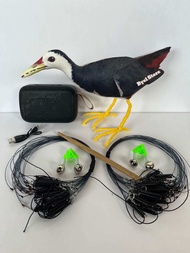 Paket Lengkap Patung Burung RuakRuak Kareo Padi + MP3 + Jerat Model Gantung + lonceng Krincingan bon