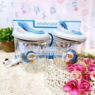 Mofusand 雙層玻璃杯二入組 水杯 附蓋子