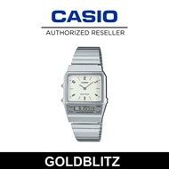 Casio AQ-800E-7A2 Vintage Simple Design Self-adjustable Stainless Steel Band Separate Dial And LCD U