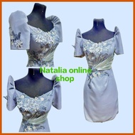 ❦ ▌ ∟ Modern filipiniana midi dress for graduation or for sponsor dress