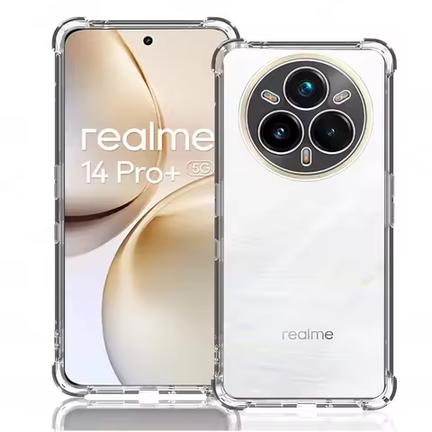 Clear Silicone Shockproof Cover Coque For Realme 14 Pro Plus Case Lens Protection Shell Realme14 Pro