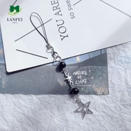 ALANFY Y2K Phone Charms, Key Cord Stylish Lanyard Y2K Star Phone Chain, Backpack Ornament Beaded Han