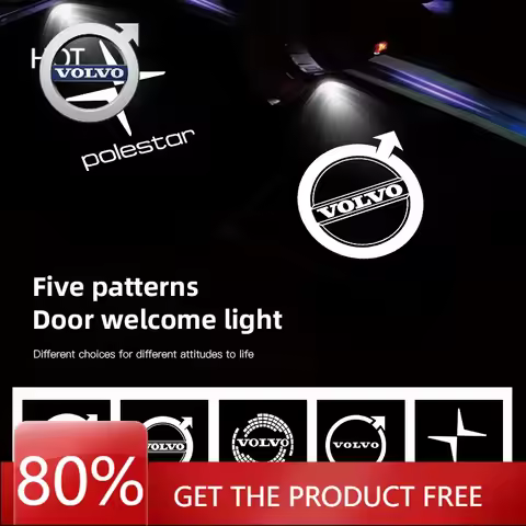 2026 Hot For VOLVO 2Pcs LED Car HD Door Welcome Light For Volvo XC90 V90 V60 XC60 V40 EC40 EX40 S80