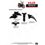 HONDA W100R INNER COVER SET - WAVE 100R WAVE100R W100 R COVERSET PVC FRAME BODY INNER NON COLOR PART