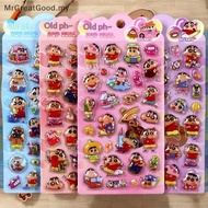 [MrGreatGood] 1/4Pcs Kawaii Crayon Shin Chan Cartoon 3D Relief Sticker Cute DIY Laptop Scrapbook Pho