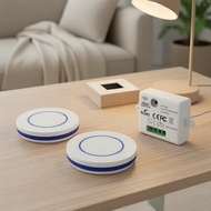 433MHz AC85-240V  LED    Suis Lampu LED Tanpa Wayar Penderiaan Jauh 433MHz AC85-240V Dipasang di Din