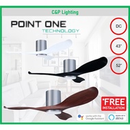 PO Eco Blizzard VSPEC-II 43" / 52" DC Smart Wifi Ceiling Fan with LED 06 Aluminium Silver