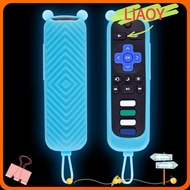 LIAOY TV Remote Controller Cover, Silicone Luminous Protective , Soft Washable Shockproof Shell for TCL Roku RC280