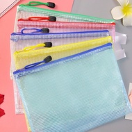 A6/A5/A4/A3/B5/B4 Zipper Bag Zipper File Folder Tuition Bag File Bag Waterproof Mesh Pouch Folder拉链袋