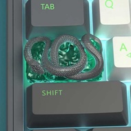 Green Snake Keycap Resin Mechanical Keyboard Keycap 1.75u Keycap Boy Birthday Gift Uppercase Key