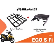 Monorack Yamaha Ego S Fi RAPIDO Foodpanda Grabfood Heavy Duty With Delivery Bag Frame Tapak Accessor
