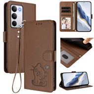 Casing for Realme C85 C85 Pro C75 5G C75X C75 4G C73 C71 4G Realme 15X 14X 5G Cute Cartoon Cat Flip 