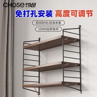 [100%authentic]Iron Wall Shelf Punching Wall-Mounted Wall Storage Decoration Shelf Bulkhead Wall Mount Shelf Wall-Mounted Bookshelf