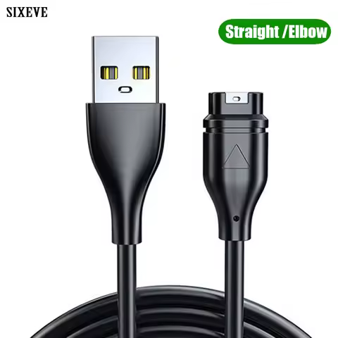 USB Type A Power Adapter Charger Cable For Garmin Fenix 5 6 7 S X Forerunner 45 265 645 745 945 Venu