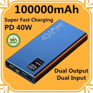 40W Powerbank 100000mAh Super Fast Charge Vooc Flash Charging HUAWEI Qc3.0 PD22.5W Mobile Power Char