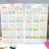 2026 Hello Kitty Annual Calendar Sticker Big Ear Dog Handbook 115 Date Monthly Taiwan