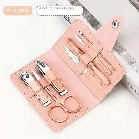 7 in 1 Manicure Set Business Gifts Handheld Sized, Nail Clippers Set Tools Professional Stainless