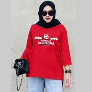 MERAH Kaos Hut Ri 80th Adult 2025 Independence Couple T-shirt Long Sleeve Paskibra Competition Augus