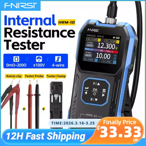 FNIRSI HRM-10 18650 Battery Voltage Internal Resistance Tester High-precision Trithium Lithium lron 