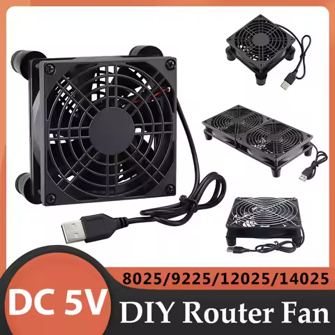 Gdstime 120MM USB Fan 140mm DIY Router Fan DC 5V Laptop Cooling Fan 92/80MM Fan Radiator Fan Ball TV
