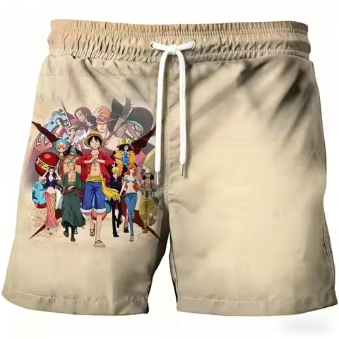 2026 One Piece Devil Fruit Thousand Mile Sunshine 3D Cartoon Manga Style Large Loose Speed Dry Men a