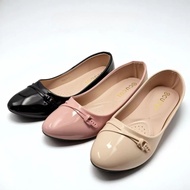 FY Flat Shoes Simple Work Shoes Glossy Formal Shoes Flatshoes 2.5 cm Heel Slip On Casual Women