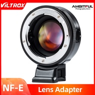 Viltrox NF-E อะแดปเตอร์เลนส์ Focal ลดความเร็ว Booster 0.71x สำหรับ Nikon F Lens To Sony E Mount A7 A