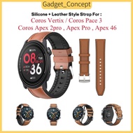 Strap For COROS PACE 3 , COROS VERTIX , COROS APEX 2Pro , COROS APEX PRO , COROS APEX 46MM Leather +