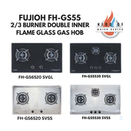 FUJIOH FH-GS55 2/3 Burner Double Inner Flame Glass Gas Hob
