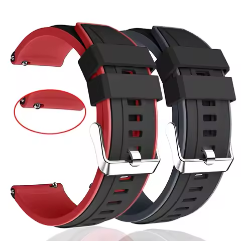 Silicone 20mm 22mm Band For Amazfit Balance 2/GTR 47mm/GTR 4 3 Pro/Bip 6 Sport Bracelet For Amazfit 