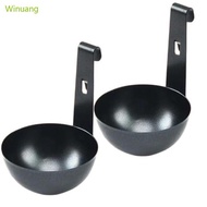 Winu 2pcs Effective Stainless Steel Poached Eggs Cookers Hangable Design Eggs Boiler for Perfectly C
