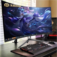 Monitor Komputer Melengkung HD 4K 27/32-inci 24-inci 144HZ Skrin LCD Permainan Monitor Pengawasan 2K