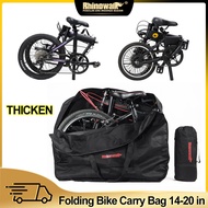 Rhinowalk 14"-16"-20" Folding Bike Carrying Bag For Brompton and 3Sixty Folding Bicycle Storage Bag Portable Shoulder Bag Folding Bicycle Accessories outdoor sport
