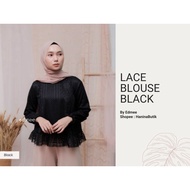 (READY TO SEND) LACE BLOUSE / BAJU LACE BLACK BLACK SIZE S by EDMEE