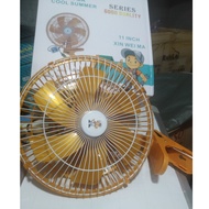 Clip-on fans for cars, cars, trucks, 6-blade gold clip-on fans, 12v and 24v.