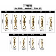 HY1001 Barrel Swivel Brass (100 pcs) Premium Quality Fishing Tackle
