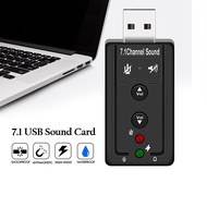 Mini USB 2.0 Virtual External 7.1 CH USB 3.5mm Audio Jack Gaming Headphones Stereo Sound Card Adapt