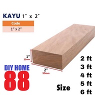 1"x2" 25mmx50mm Kayu Perabot / Batang / Furniture Wood / Kayu Kok Zai / Kayu 1x2 / Kayu 12