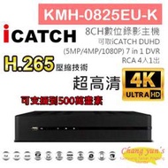 昌運監視器 KMH-0825EU-K 8CH數位錄影主機 7IN1 DVR 可取 ICATCH DUHD 專用錄影主機