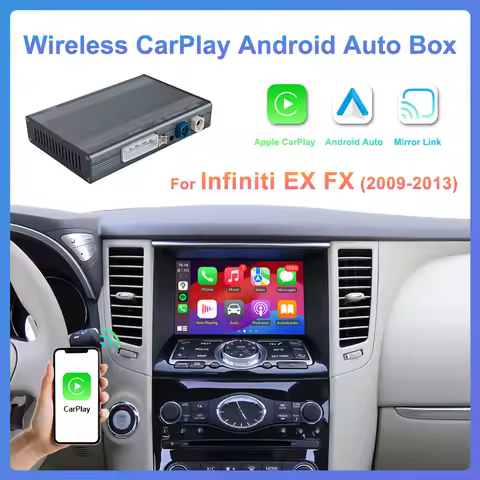 Wireless CarPlay Android Auto Interface for Infiniti EX30 EX35 EX37 FX35 FX50 FX50S 2009-2013 Naviga