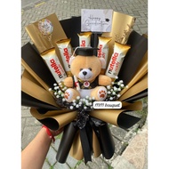 Graduation bouquet of Nutella snacks - graduation doll bouquet - graduation bouquet - graduation bou