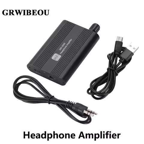 GRWIBEOU 16-300 Ohm HiFi Headphone Earphone Amplifier 3.5mm Jack Aux Portable Adjustable Audio Amp f