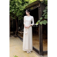 Thanh Ngan cream brocade ao dai - AD04732 AD04737 AD04739
