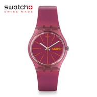 Swatch Gent SNEAKY PEAKY GP701 Pink SIlicon Strap Watch
