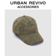 [Ready Stock] URBAN REVIVO2024 Summer New Style Men's Fashionable Washing Water Embroidered Baseball Cap UAMA40069