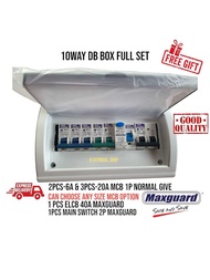 Db Box 10way /16way complete set ( Maxguard & Himel MCB 6a10a16a20a32a /ELCB 40a / Main Switch 40a 2