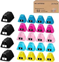 Tuobo 02 Remanufactured Ink Cartridge Replacement for HP 02 to use for HP PhotoSmart C6280 C7280 825